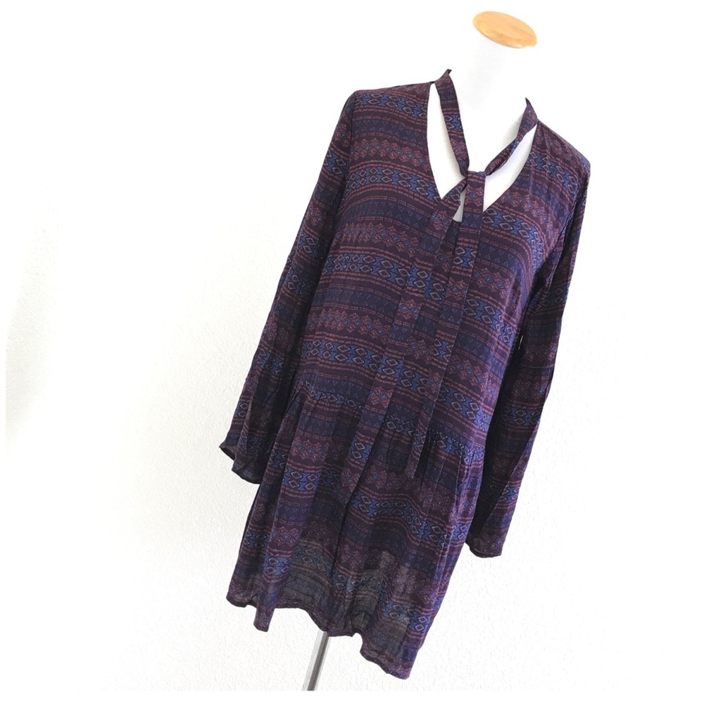 Lush Tie Accent Baby Doll Dress NWOT
